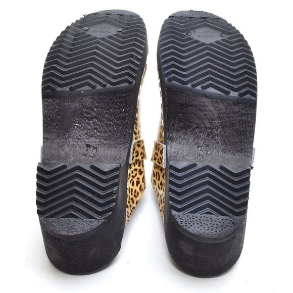 Torpatoffeln Lotta Leopard Print Swedish Wooden Clog 39 - Picture 5 of 6